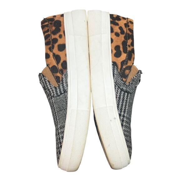 Mata Animal Print Plaid Raw‎ Edge Slip On Platform Shoes Women Size 7.5 - Picture 8 of 13